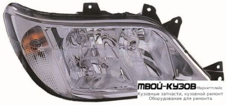 ФАРА ПРАВАЯ СТОРОНА БЕЗ ПРОТИВОТУМ ПОД КОРРЕКТОР (DEPO) для Mercedes SPRINTER (02.2000-)