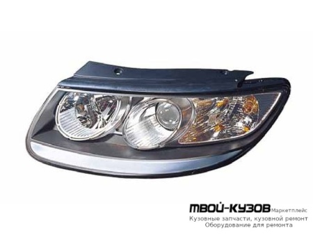 ФАРА ЛЕВАЯ СТОРОНА +/- КОРРЕКТОР (DEPO) ВНУТРИ ЧЁРНЫЙ для Hyundai SANTA FE (2006-2011)