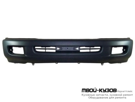 БАМПЕР ПЕРЕДНИЙ С ОТВЕРСТИЯМИ ПОД ПРОТИВОТУМАННЫЕ ФАРЫ СЕРЫЙ (ТАЙВАНЬ) для Toyota LANDCRUISER 100 (1998-)