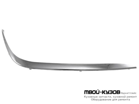 МОЛДИНГ БАМПЕРА ПЕРЕДНИЙ ПРАВАЯ СТОРОНА БЕЗ ОТВ П/ОМЫВАТЕЛЬ ФАР ХРОМ (ТАЙВАНЬ) для BMW E38 (06.1994 - 08.1998) (09.1998 - 2002)