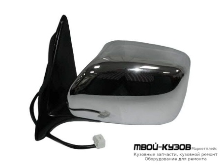 ЗЕРКАЛО ЛЕВАЯ СТОРОНА ЭЛЕКТР (CONVEX) ХРОМ (ТАЙВАНЬ) для Toyota LANDCRUISER 100 (1998-)