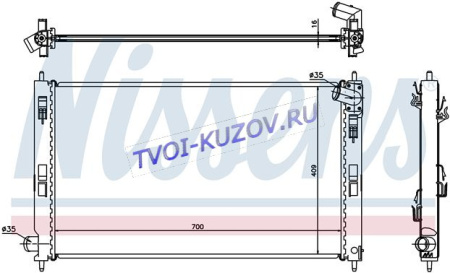 РАДИАТОР 700x408 1.5/1.8  A/М