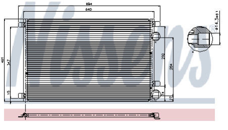 MEGANE ( и SCENIC 03-) КОНДЕНСАТОР КОНДИЦ (NISSENS) (NRF) (GERI) (см.каталог)