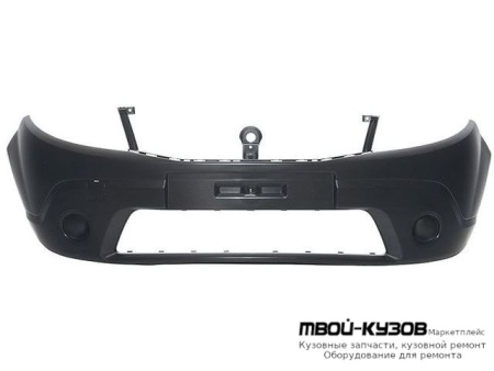 БАМПЕР ПЕРЕДНИЙ БЕЗ ОТВЕРСТИЙ ПОД ПРОТИВОТУМАННЫЕ ФАРЫ (ТАЙВАНЬ) для Renault SANDERO (2008-)