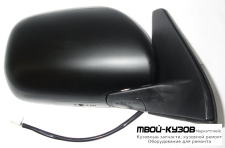 ЗЕРКАЛО ПРАВАЯ СТОРОНА ЭЛЕКТР БЕЗ ПОДОГРЕВОМ , АВТОСКЛАДЫВ (CONVEX) ЧЁРНЫЙ (ТАЙВАНЬ) для Toyota LANDCRUISER PRADO 120 (09.2002-)