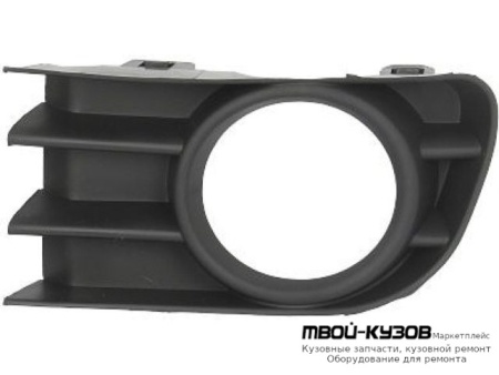 РЕШЕТКА БАМПЕРА ПЕРЕДНИЙ ЛЕВАЯ СТОРОНА С ОТВЕРСТИЯМИ ПОД ПРОТИВОТУМАННЫЕ ФАРЫ (ИТАЛИЯ) для Renault MEGANE (2003-2007)