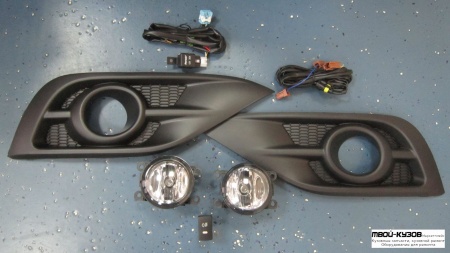 ФАРА ПРОТИВОТУМАННАЯ ЛЕВАЯ + ПРАВАЯ (КОМПЛЕКТ) С РЕШЕТК , С ПРОВОДК И КНОПКОЙ для Honda CRV (2012-)