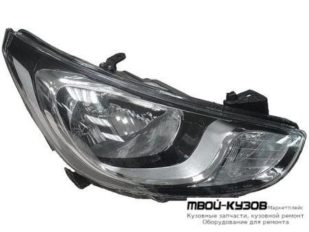 ФАРА ПРАВАЯ СТОРОНА С КОРРЕКТОР (КИТАЙ) для Hyundai SOLARIS (2011-)